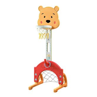   Dětská hrací souprava 4 v 1 s nastavitelnou výškou, oranžovo-žlutá