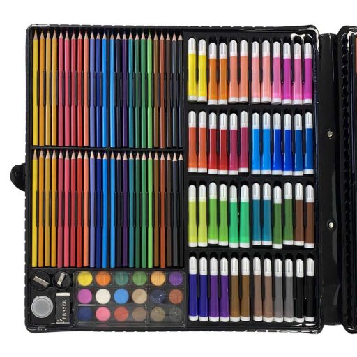 258 dílná sada na kreslení a malování pro děti