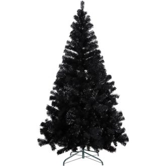 Černý umělý vánoční stromek, 150cm 415 větví
