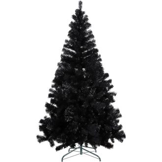 Černý umělý vánoční stromek, 180cm 708 větví
