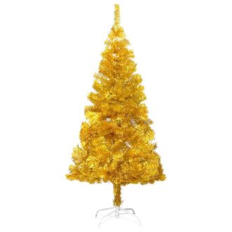 Zlatý umělý vánoční stromek, 120cm 230 větví