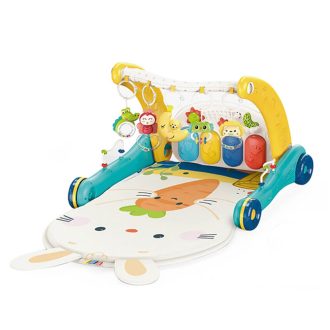   Pomůcka na chození pro děti a hrací koberec s klavírem 2 v 1