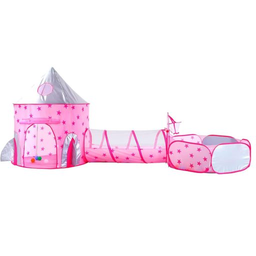 Hrací stan 3 v 1 ve více barvách, růžový