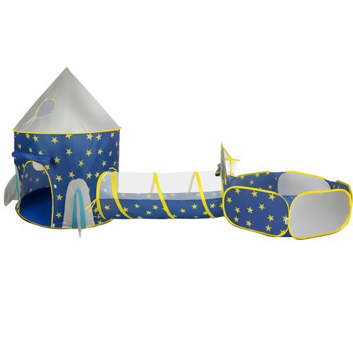 Hrací stan 3 v 1 ve více barvách, modrý