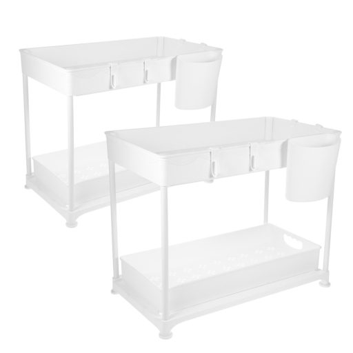 Dvojpatrový systém organizéru pod dřezy - 2 kusy, různé barvy