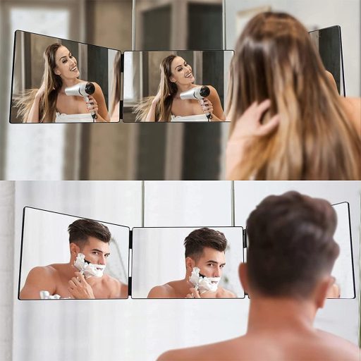 3-panelové zrcátko s teleskopickým tyčem pro zavěšení