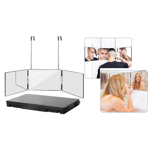 3-panelové zrcátko s teleskopickým tyčem pro zavěšení