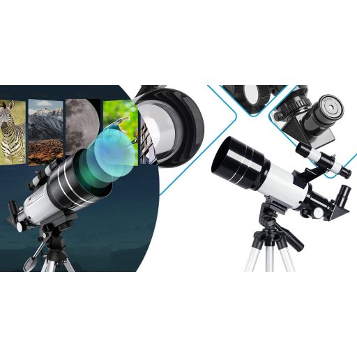 Hobby astronomický dalekohled s adaptérem pro mobilní telefon a stojanem