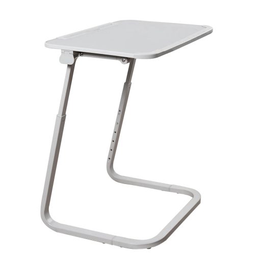 Nastavitelný snídaňový stůl s držákem na tablet, šedá