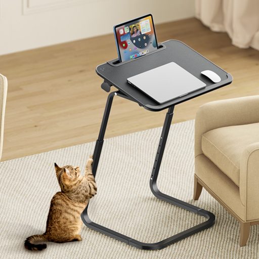 Nastavitelný snídaňový stůl s držákem na tablet, černá