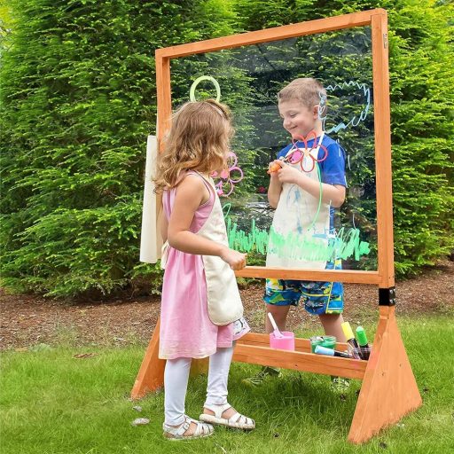 Dvojstranná plexiskicová kreslící tabule pro venkovní i vnitřní použití