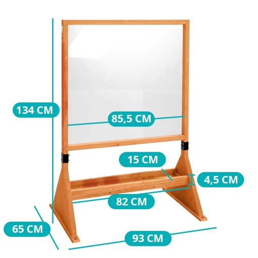 Dvojstranná plexiskicová kreslící tabule pro venkovní i vnitřní použití