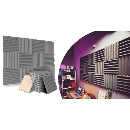 12 samolepicích, zvukotěsných stěnových panelů vyrobených z pěny