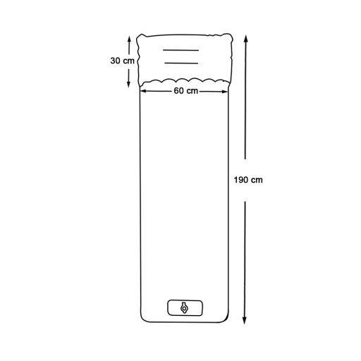 Jednolůžková turistická matrace, šedá