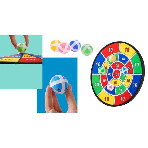 Hra na terč s lepivými míčky