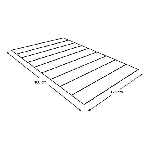 Venkovní koberec, oboustranný, 180x120 cm, zeleno-béžová