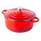 Smaltovaný litinový hrnec s poklicí 4L, červený