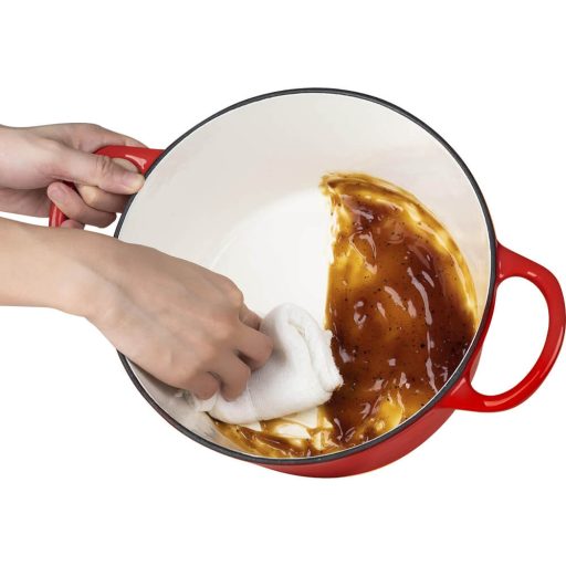 Smaltovaný litinový hrnec s poklicí 4L, červený