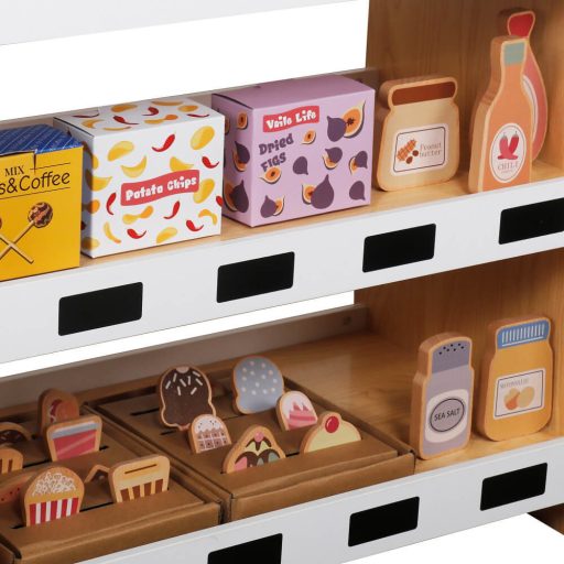 Dřevěný herní obchod se supermarketovými doplňky