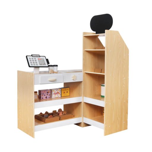 Dřevěný herní obchod se supermarketovými doplňky