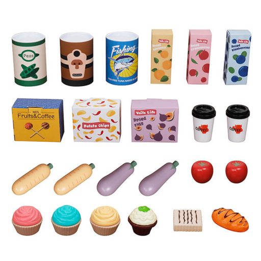 Dřevěný herní obchod se supermarketovými doplňky