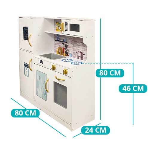 Dřevěná dětská kuchyňka s příslušenstvím