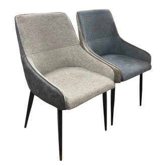   Teddy židle v obrácených barvách, béžovo-šedá/šedo-béžová, 2 ks