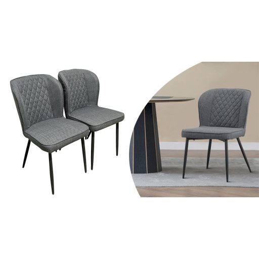 Leo jídelní židle, 2 ks, šedá