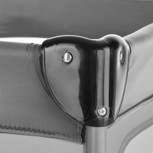 Cestovní postýlka s přebalovací podložkou a hračkovým obloukem, šedá