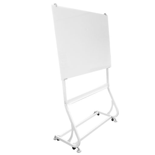 Magnetická skleněná flipchart tabule na kolečkách, 120x90 cm