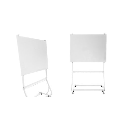 Magnetická skleněná flipchart tabule na kolečkách, 120x90 cm