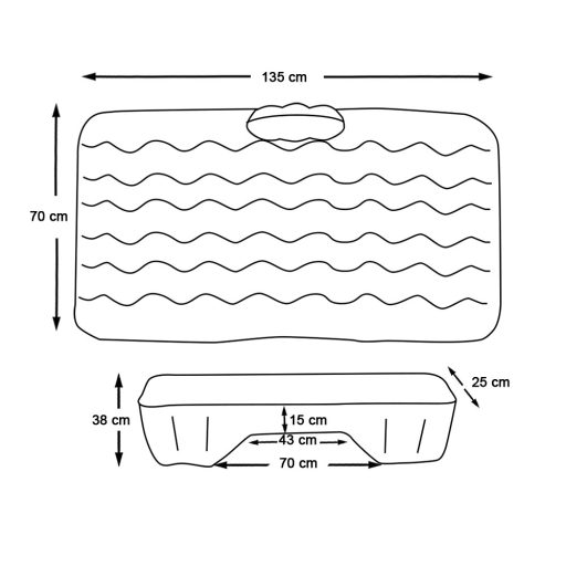 Nafukovací matrace do auta s pumpou do autozapalovače