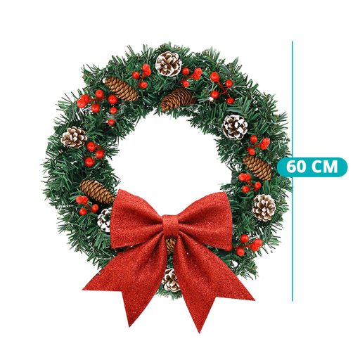 Vánoční ozdoba na dveře 60 cm