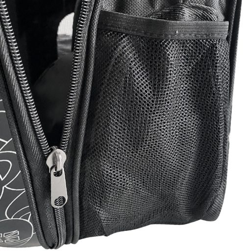 Kisállathordozó hátizsák, fekete macis