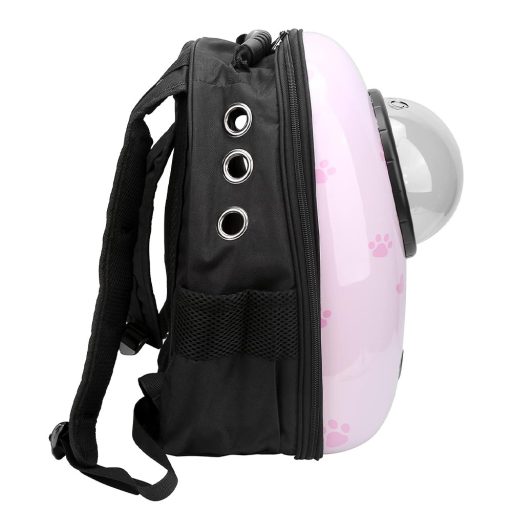 Batoh pro domácí mazlíčky, růžový s kočičím motivem