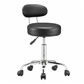 Kosmetická židle s opěrkou zad, černá