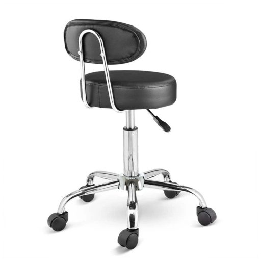 Kosmetická židle s opěrkou zad, černá