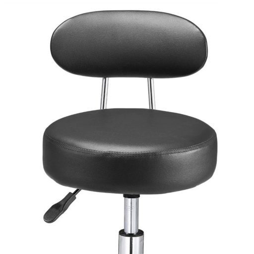 Kosmetická židle s opěrkou zad, černá