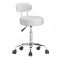 Kosmetická židle s opěrkou zad, bílý