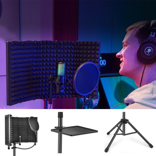 Stojan na mikrofon s protihlukovým filtrem