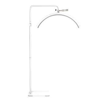 Moon, půlměsícová kosmetická stojací lampa, bílá