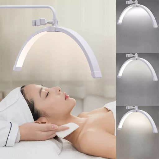 Moon, půlměsícová kosmetická stojací lampa, bílá