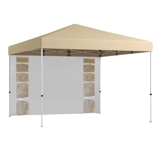 Pavilon se zadní stěnou s kapsami 3×3×2,8 m, béžový