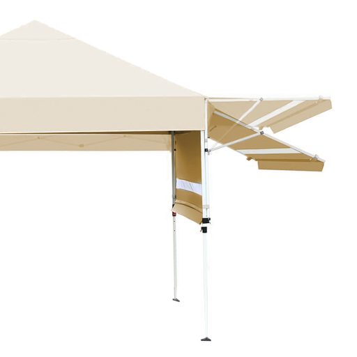 Pavilon s bočními clonami a poloviční zadní stěnou, béžový