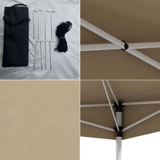 Pavilon s bočními clonami a poloviční zadní stěnou, béžový