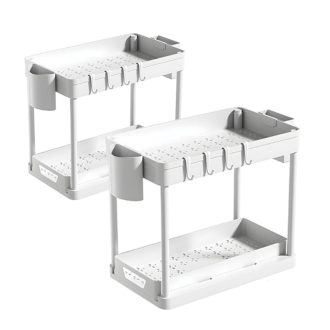 2 ks bílý kuchyňský organizér