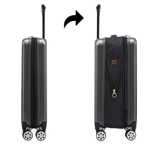 Skládací kufr, tmavě šedý