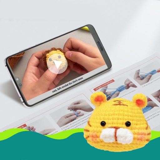 4dílná háčkovací sada se zvířátky pro začátečníky