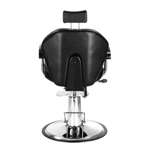 Kadeřnická židle s opěrkou nohou, černá