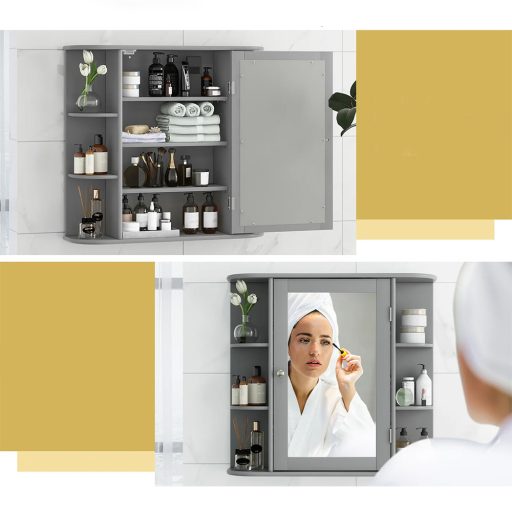 Fürdőszobai szekrény, szürke